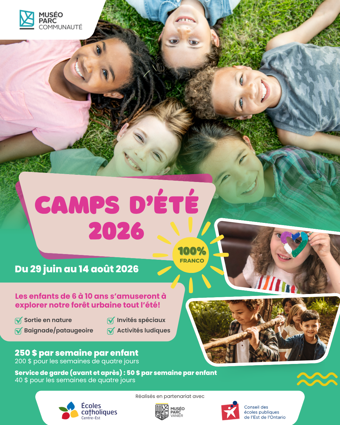 ig programmation camps d'été 2026 muséoparc vanier